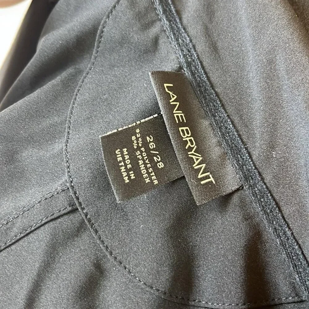 Lane‎ Bryant Black Zip Up Lightweight Jacket Women's Plus Size 26/28